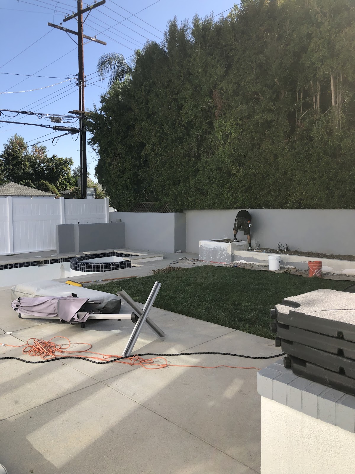 Exterior backyard wall painting